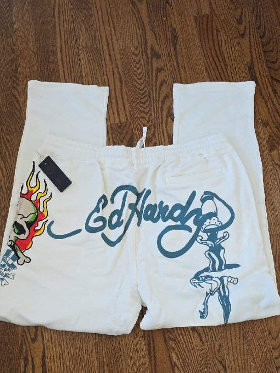 Ed Hardy Pants - Ed Hardy On Fire Wide Leg Pants
